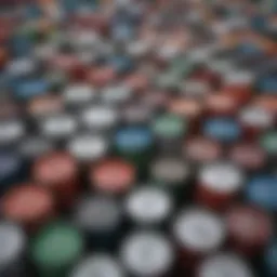 A collection of various paint cans for recycling