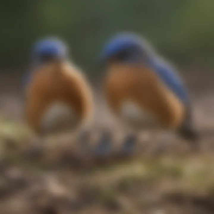 Eastern bluebird fledglings preparing to leave the nest