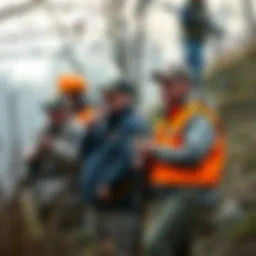 Group of individuals engaged in a hunting safety training session in New Jersey.