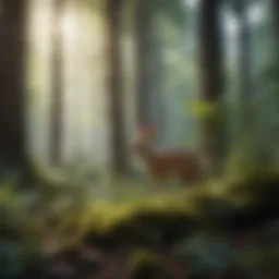 A breathtaking view of a sustainable forest management practice showcasing biodiversity.