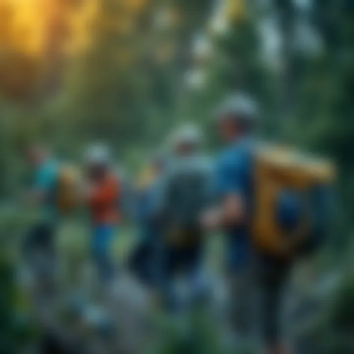 Hiking Responsibly: Leave No Trace Group of hikers practicing Leave No Trace principles