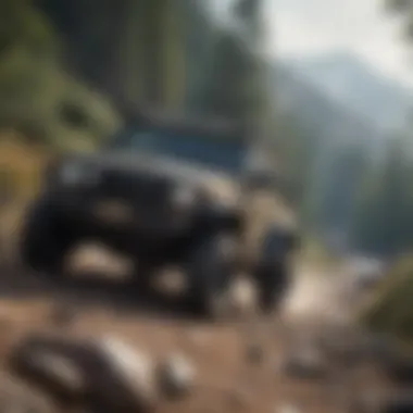 Conquering Rugged Terrain Off-road vehicle conquering rugged terrain