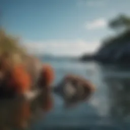 A detailed view of the Old Inlet's diverse marine life.
