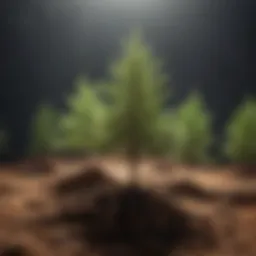 Different types of Christmas tree seedlings showcasing their unique characteristics.