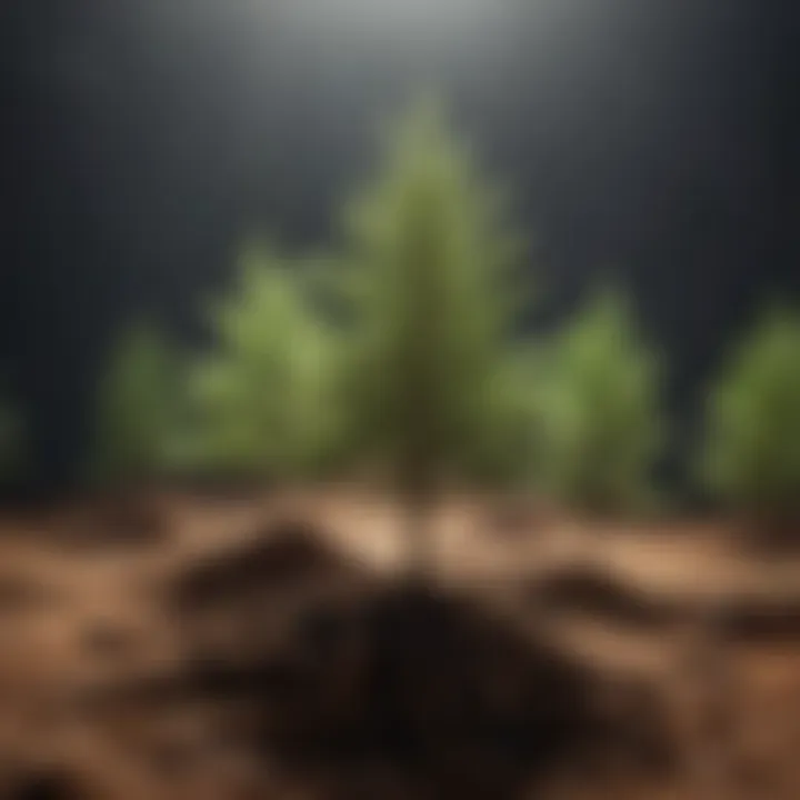Different types of Christmas tree seedlings showcasing their unique characteristics.