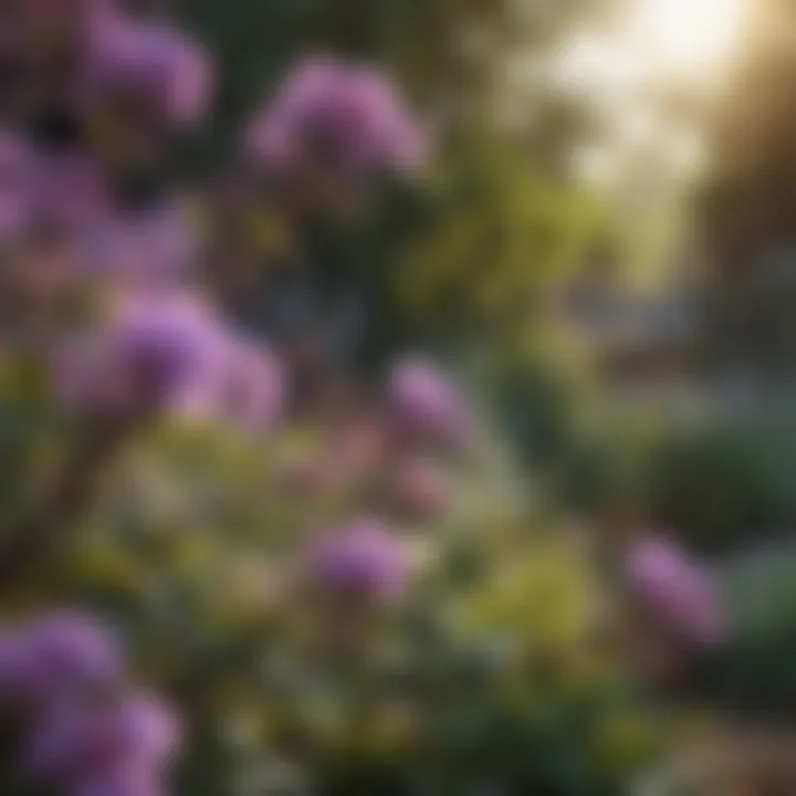 Vibrant Purple Blossoms in Sunlit Garden