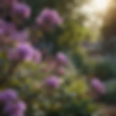 Vibrant Purple Blossoms Vibrant Purple Blossoms in Sunlit Garden