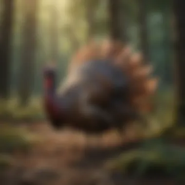 Graceful display of the Osceola Turkey in its natural habitat