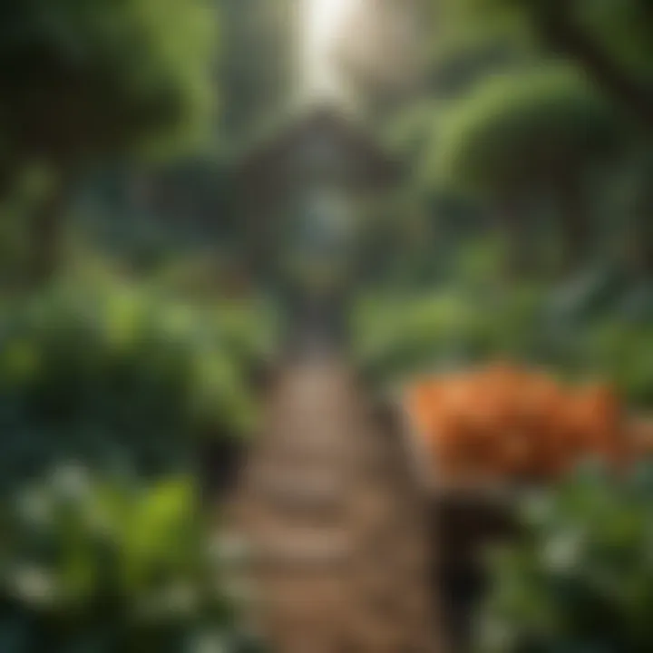 Lush organic vegetable garden