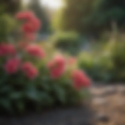 Vibrant flowering plants in a well-maintained garden