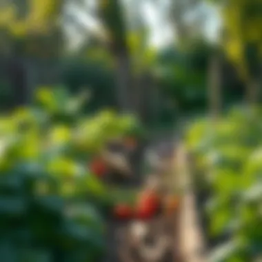 Community Garden Initiative A vibrant community garden thriving with various vegetables