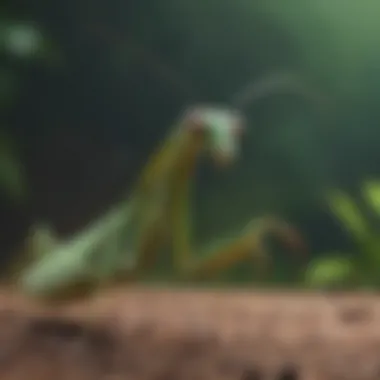 Praying Mantis in Intriguing Stance