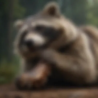 Close-up of a raccoon's dexterous paws