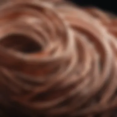 Recycled Copper Wires Close-up of recycled copper wires showcasing their value