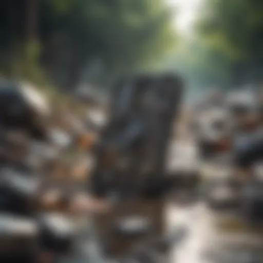 Artistic representation of electronic waste