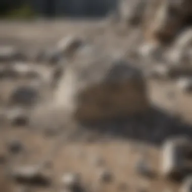 A close-up view of crushed concrete being reused