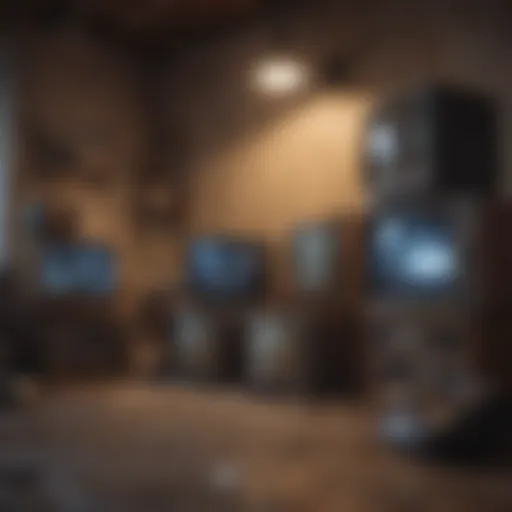A collection of old televisions ready for recycling