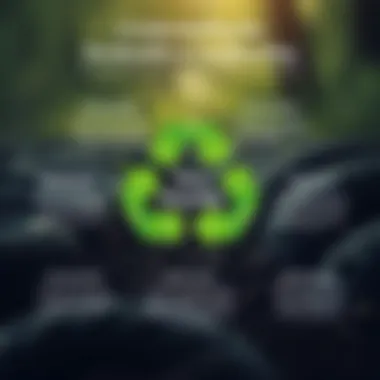 Infographic illustrating the tire recycling process and its benefits