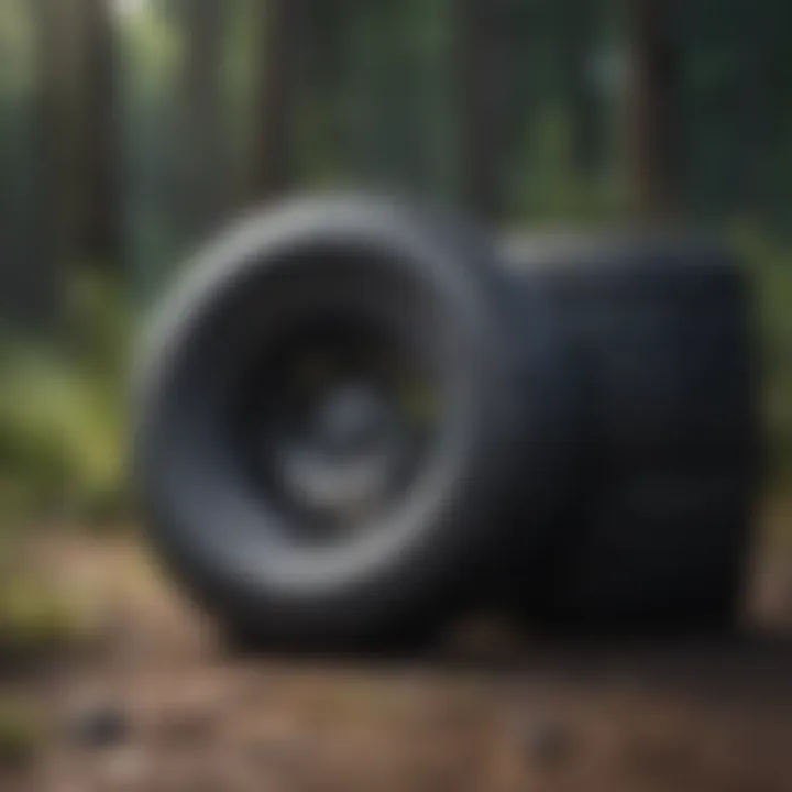 Creative products made from recycled tires demonstrating versatility