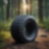Innovative tire art sculpture showcasing creativity in recycling