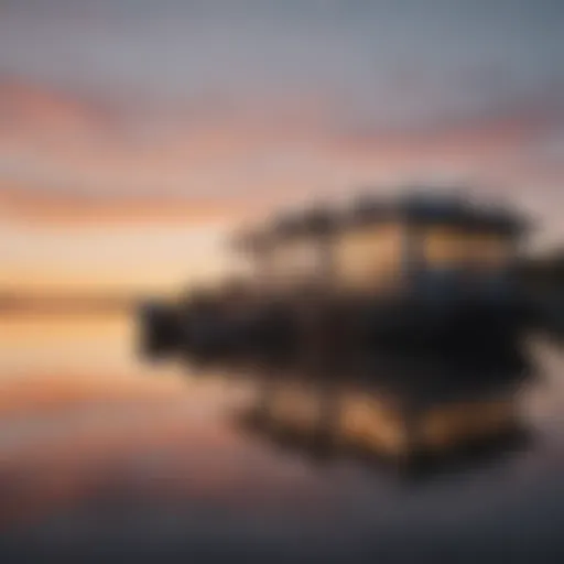 Sunset Reflections on Long Island Houseboat