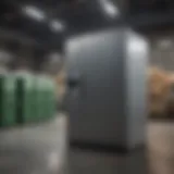 Refrigerator in a recycling facility