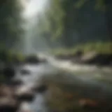 Majestic River Flowing Through Lush Forest