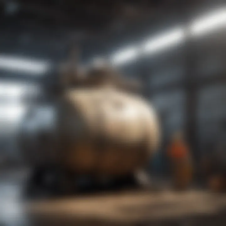 Indoor oil tank removal process diagram