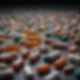 A collection of empty pill bottles ready for recycling