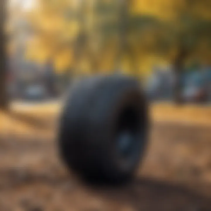 Tire Swing in Urban Park