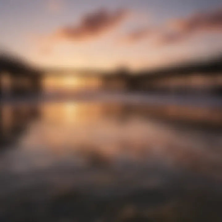 Sunset Over Rhode Island Saltwater Fishing Pier