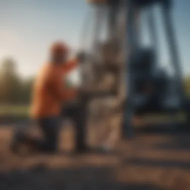 Water Well Drilling Rig Setup