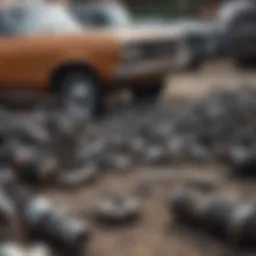 Rustic Car Parts in Allstate Wrecking Yard