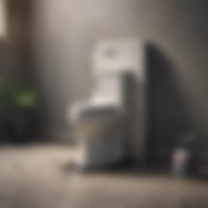Visual representation of safe disposal methods for chemical toilets