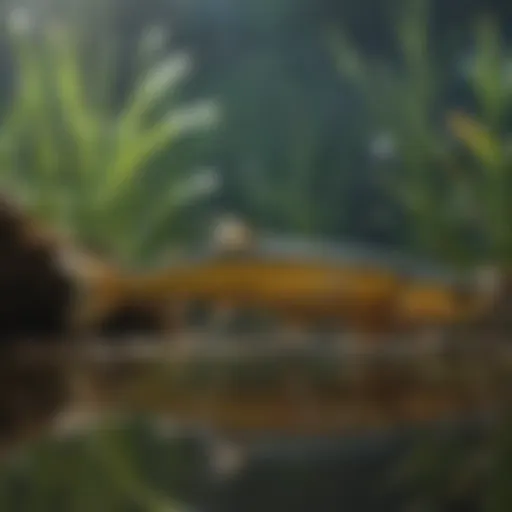 A diverse array of minnows swimming in a pond ecosystem