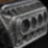 Close-up of a catalytic converter showcasing its unique structure