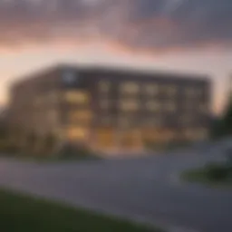 Majestic Seneca Gas Company Headquarters at Dusk