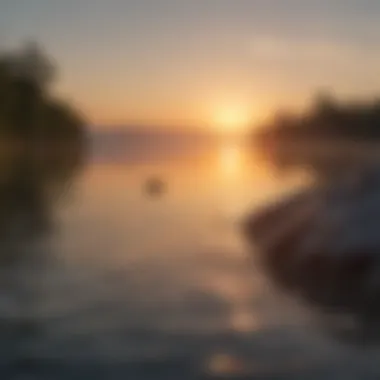 A serene sunrise over the tranquil waters of Lake Erie