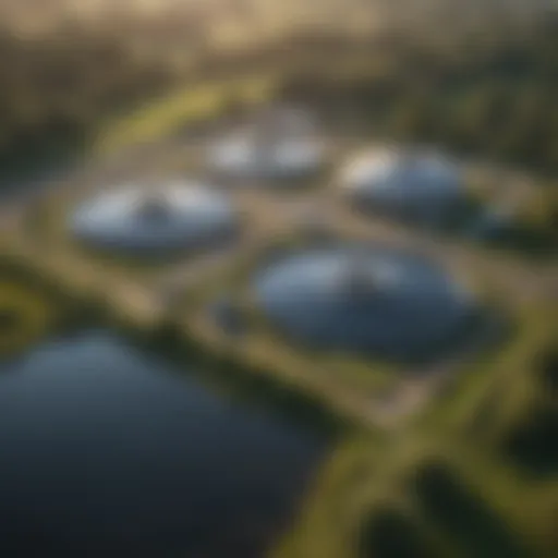 Sewage Treatment Plant in English Countryside