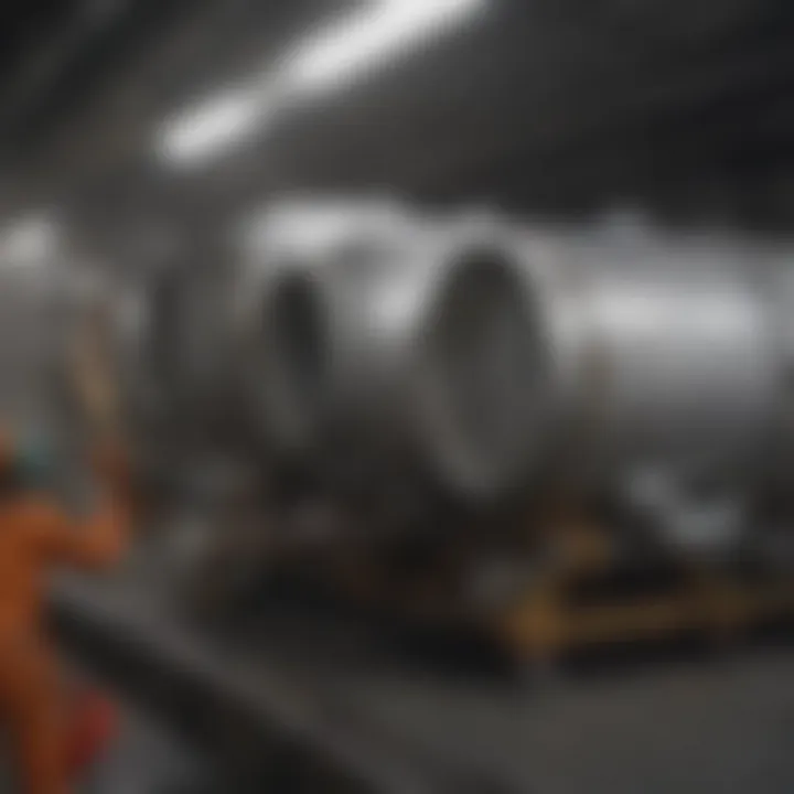 Shuttle fuel tanks being filled in preparation for launch