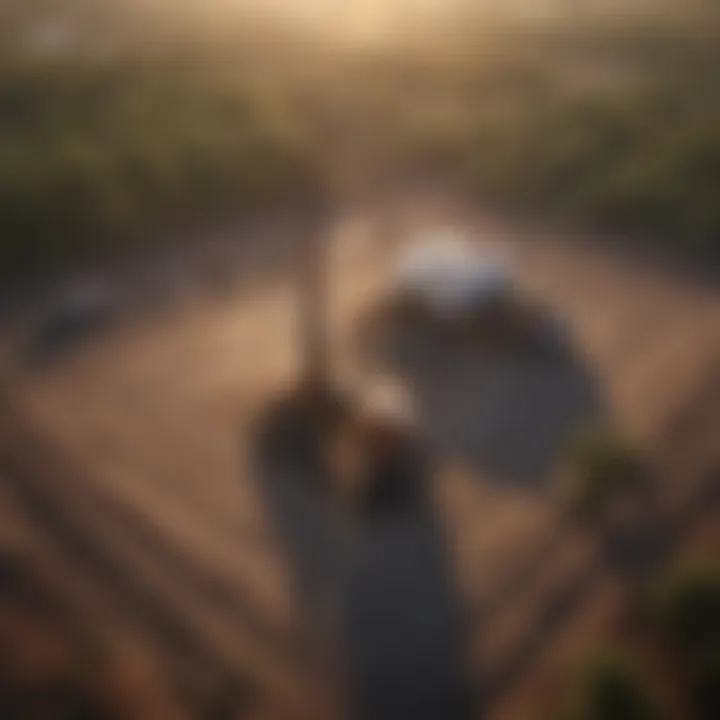 Drone view of Slater Brothers well drilling site