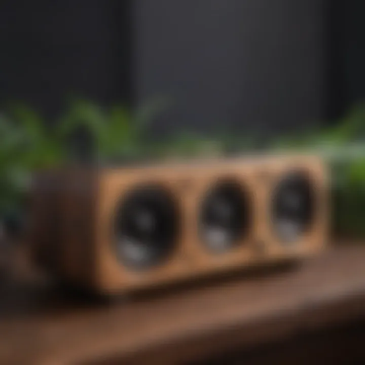 Sleek Wooden Bluetooth Speaker with Vintage Vibe