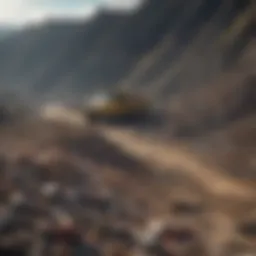 A landfill showcasing the impact of waste accumulation