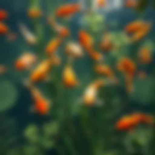 A diverse aquatic ecosystem with various fish species thriving.