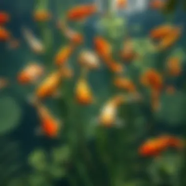 Thriving Aquatic Diversity A diverse aquatic ecosystem with various fish species thriving.