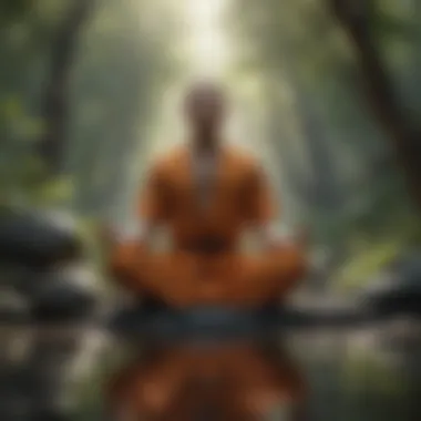 A person meditating to symbolize mental strength