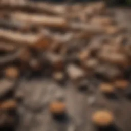 A collection of diverse wood materials ready for recycling