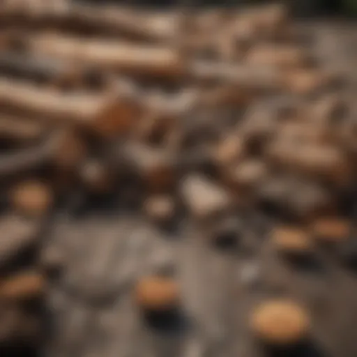 A collection of diverse wood materials ready for recycling