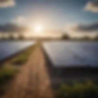 Harnessing Solar Power for a Sustainable Future A solar farm showcasing renewable energy solutions