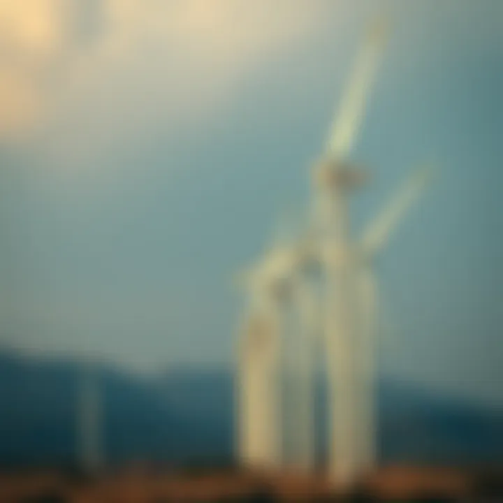 Wind turbines generating renewable energy